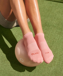 Low Rise Grip Socks - Pilates Club Rose