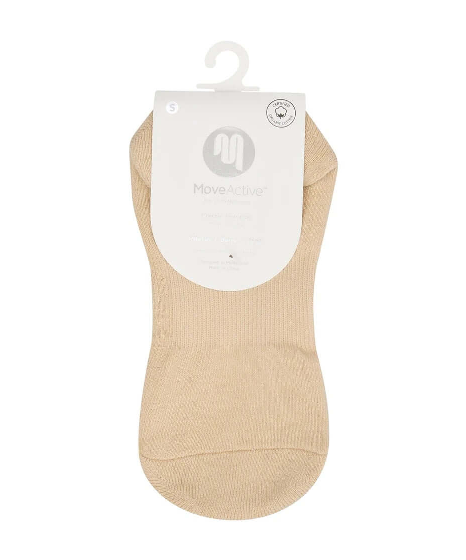 MoveActive Classic Low Rise Grip Socks - Almond