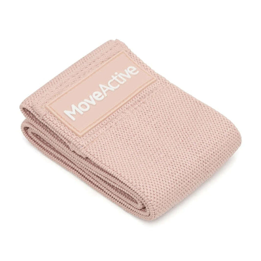 Folded pink Moveactive resistance band