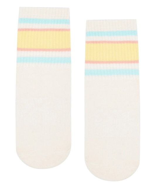 Move Active Crew Grip Socks - Jetty Stripes