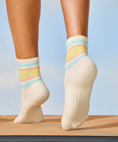 Move Active Crew Grip Socks - Jetty Stripes