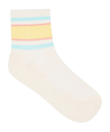 Move Active Crew Grip Socks - Jetty Stripes