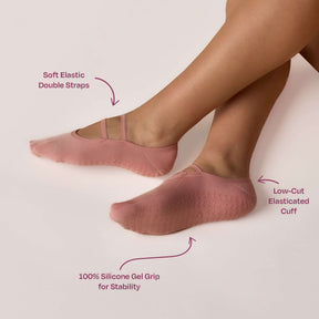 ÔWEAR Ballet Grip Socks in Rose, view 4