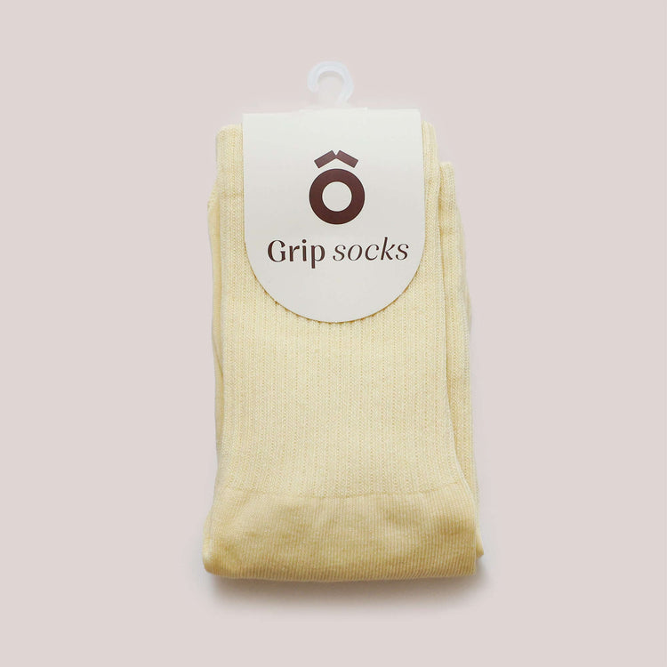 ÔWEAR Essentials Pilates Grip Socks in Butter Yellow, view 5