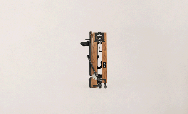 Reformer Pilates Machine Folding and unfolding GIF