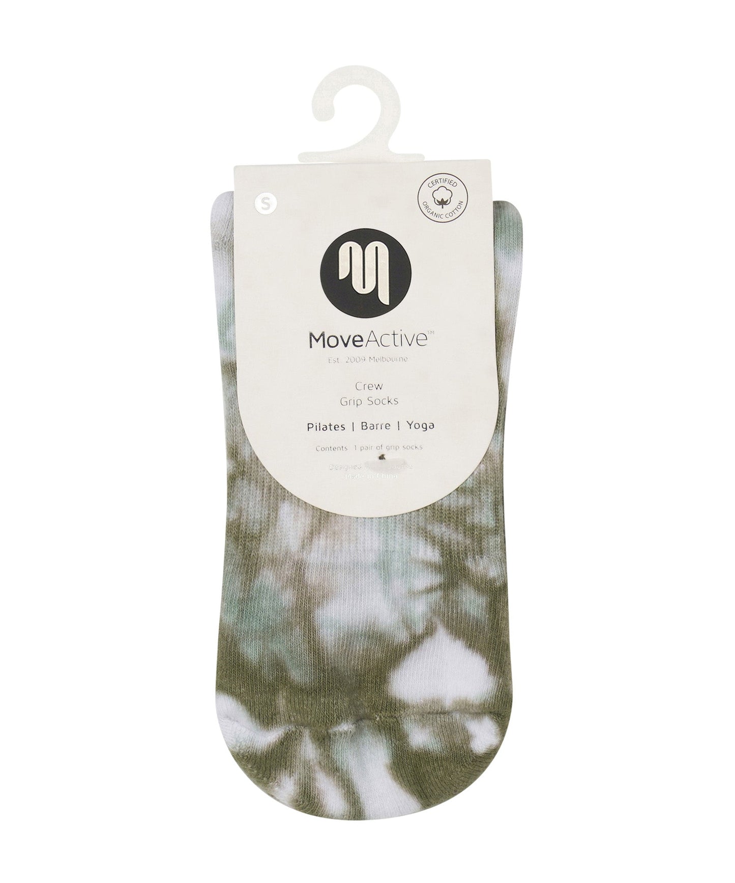 Move Active Crew Grip Socks - Blue Gum