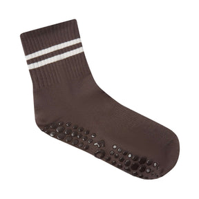 FOLD Striped Sock In Grey Side View