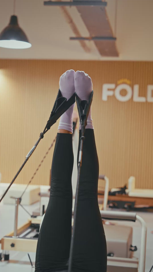 ÔWEAR Crew Sporty Stripes Pilates Grip Sokken - Distel